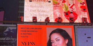 Wajah Rachel Vennya Terpampang di Times Square New York