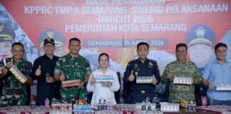 Bersama Bea Cukai, Pemkot Semarang Musnahkan Jutaan Rokok Ilegal dan Ribuan Minumal Beralkohol