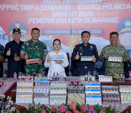 Bersama Bea Cukai, Pemkot Semarang Musnahkan Jutaan Rokok Ilegal dan Ribuan Minumal Beralkohol